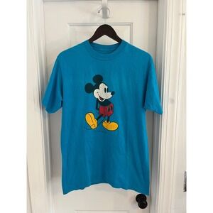 Vintage Walt Disney Mickey Mouse Single Stitch Turquoise T-Shirt
